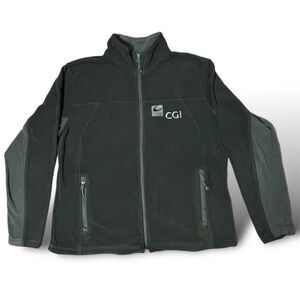North End Women's Full Zip Fleece Jacket Black Size L with CGI Logo